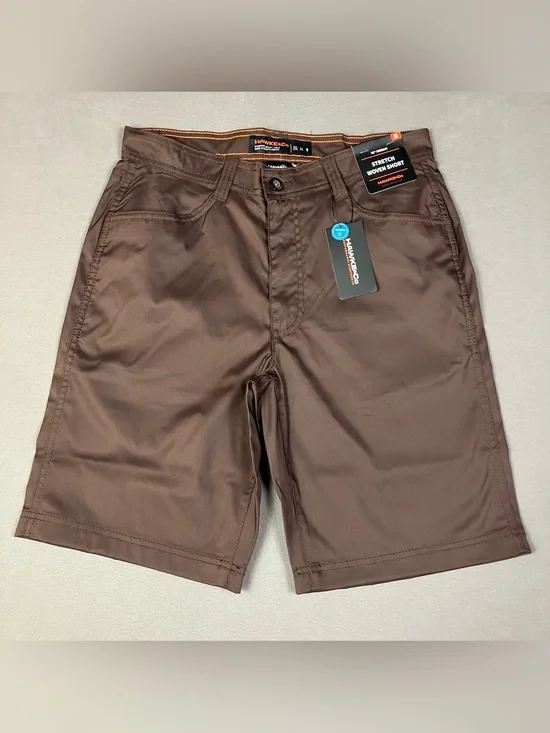 Hawke & Co. Men’s Size 30 Stretch Woven Performance Shorts Brown NWT!