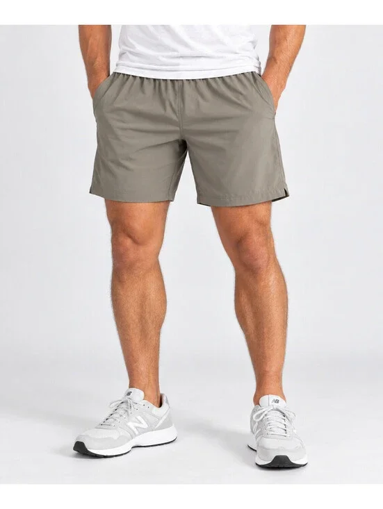 Birddogs Mens XL Boom Classic Shorts Gray Khaki Built In Liner Athletic Gym