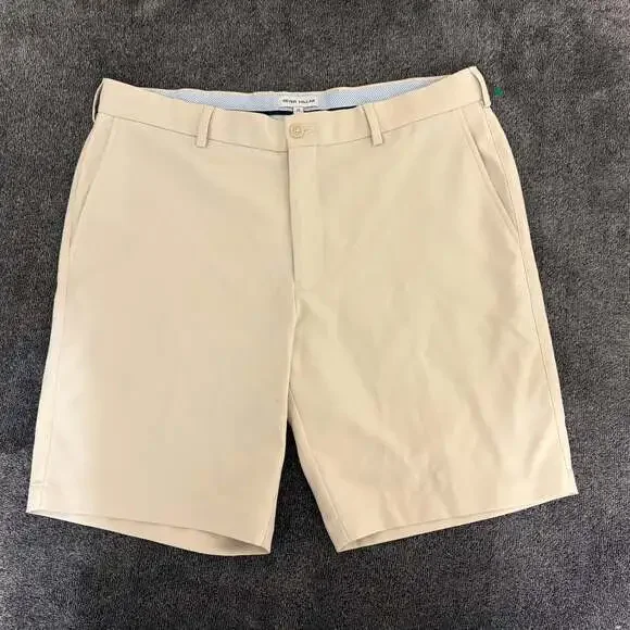 Peter Millar Salem Performance Short Size 35 Tan Golf Casual