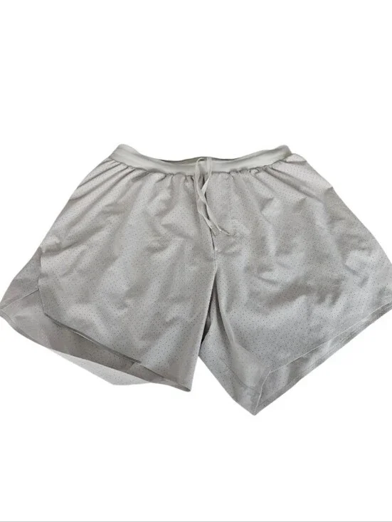 lululemon athletica Light Gray Perforated Athletic Shorts