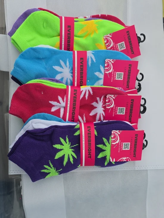 Everbright Women’s Low-Cut Ankle Socks - Purple, Red, Blue, Green( 12 Pairs)