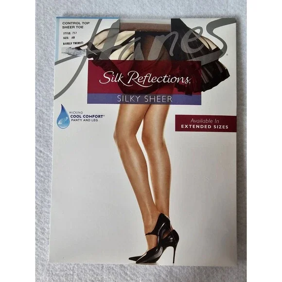 Silk Reflections Pantyhose Womens Control Top Barely Hosiery Style 717 Size AB