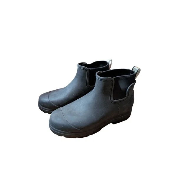 UGG Droplet Women's Waterproof Rubber Ankle Boots – Black‎ – W 11