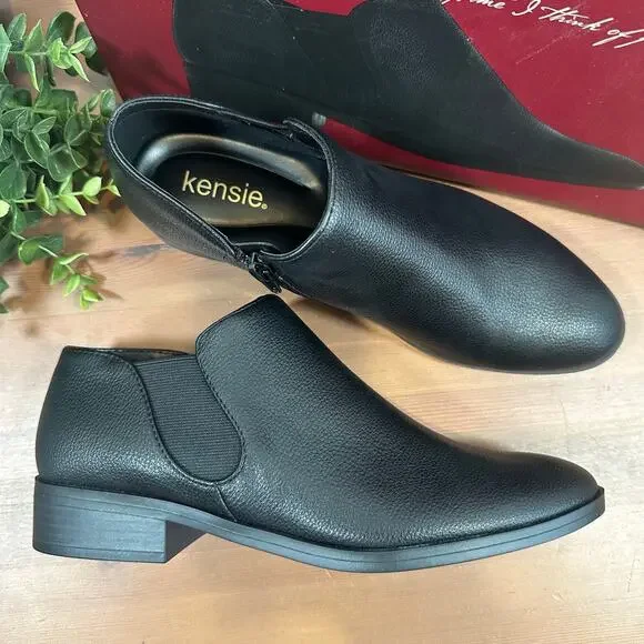 Kensie Women's Sammy Black‎ Ankle Boots Bootie Size 10