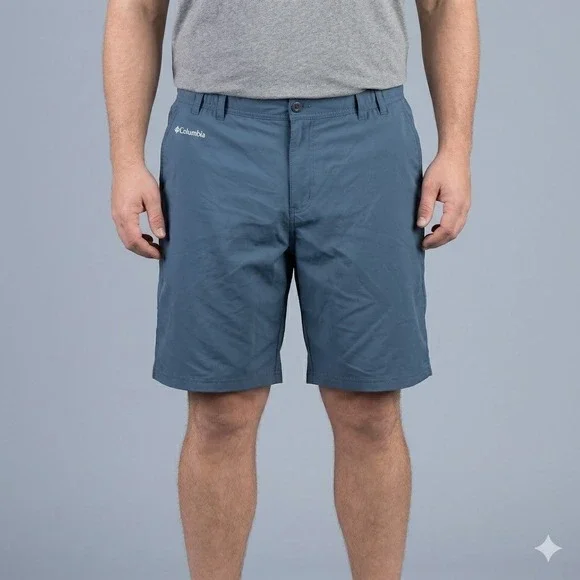Columbia Freezer Coil Shorts Omni-Freeze‎ Blue Hybrid Hiking Golf Size 42