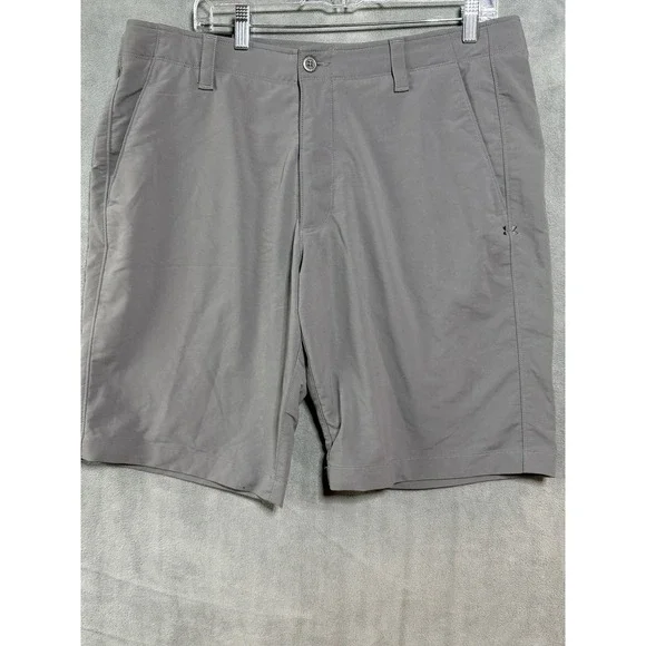 New Under Armour UA Drive Golf Shorts Mens Size 38 Grey Court Performance Heat