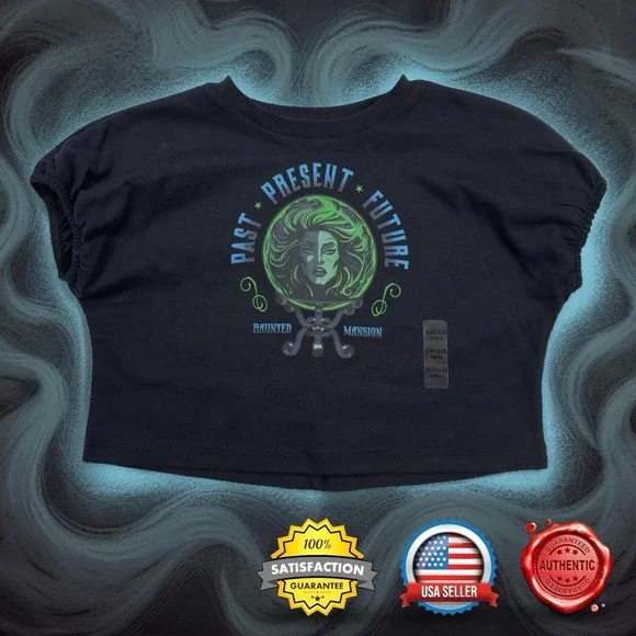 Disney Parks Haunted Mansion Madame Leota Cropped T-Shirt Toddler Girls XS 4 NEW