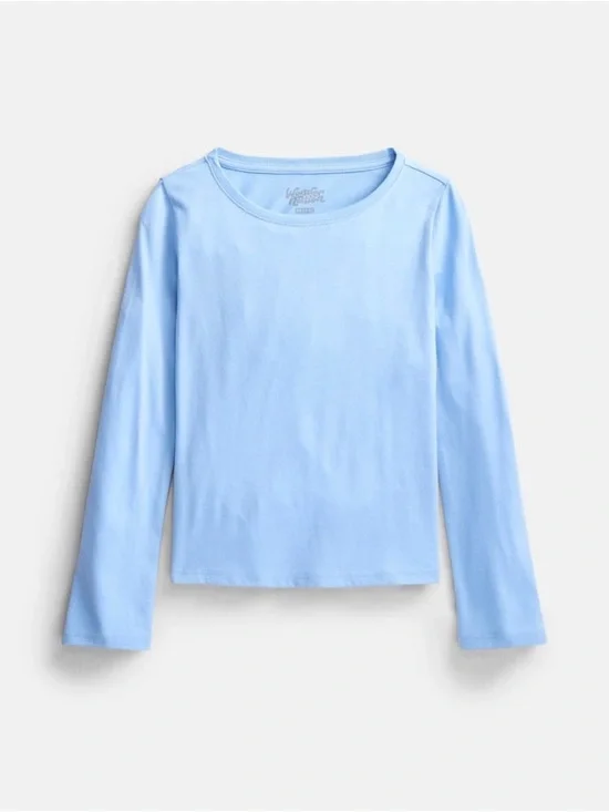 wonder nation Light Blue Long Sleeve Crewneck Top