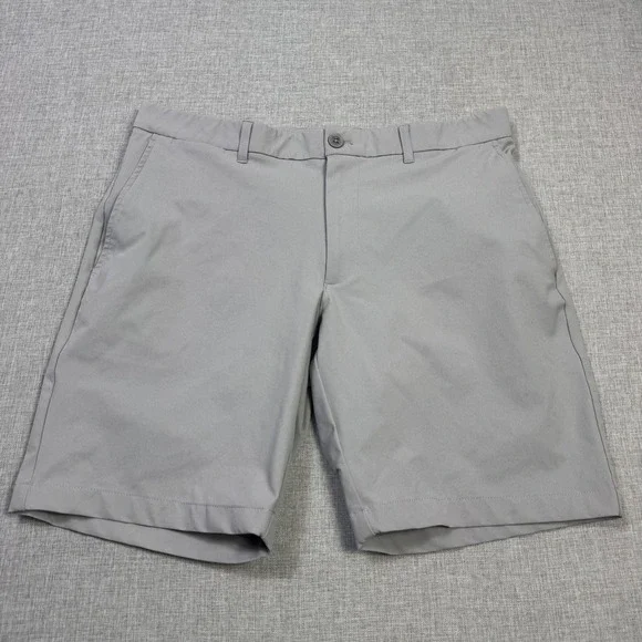 Holderness & Bourne Performance Golf Chino Shorts Mens 35 Gray Polyester