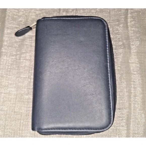 Day-Timer Zippered 6-Ring Planner Faux Leather‎ Blue