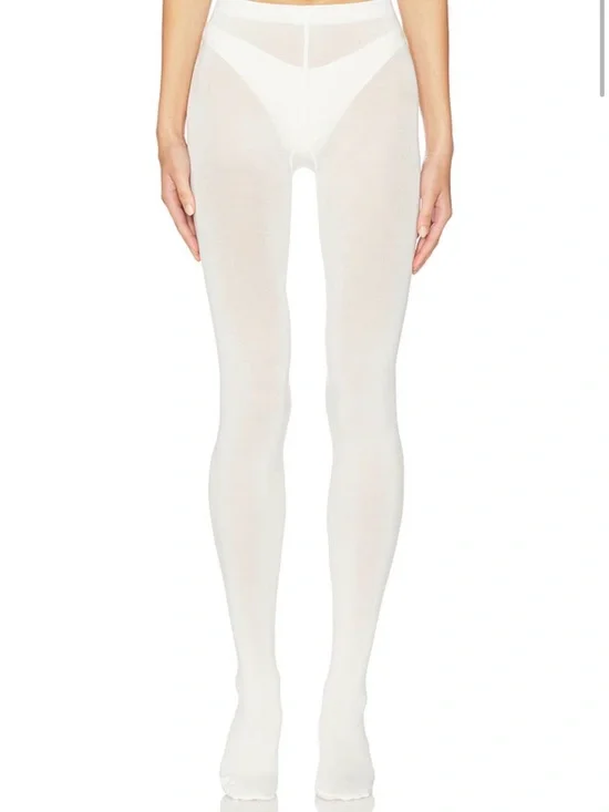 Wolford Merino Virgin Wool 200 Den ECRU Tights Stocking Hosiery