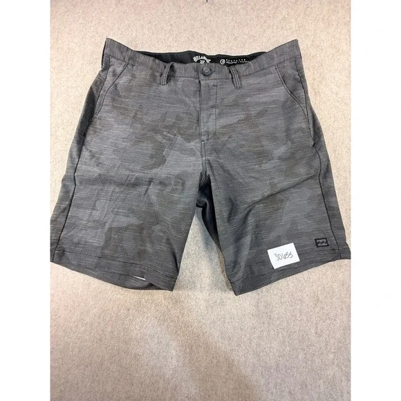 Billabong Crossfire Submersible Shorts Mens 38 Grey Camo Hybrid Boardshorts