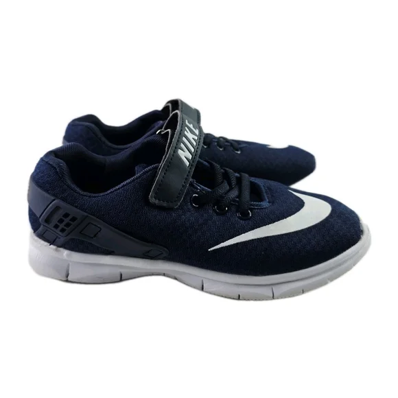 Nike Kid's Low Top Sneakers Navy Blue Logo Size 4.5
