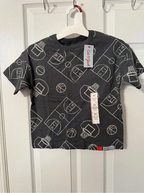 Cat & Jack Black Kids' Basketball Graphic Tee