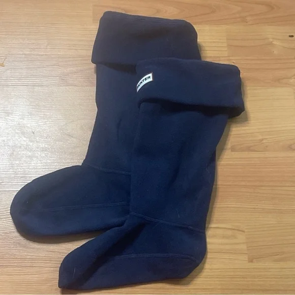 Hunter 1028 Womens Navy Original Tall Fleece Welly Socks Size Medium 5-7