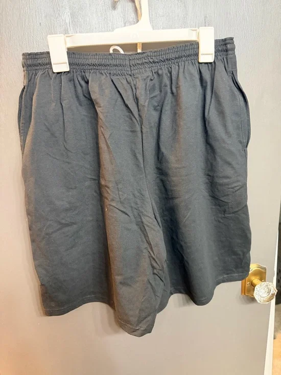 Champion Men's Black Athletic Elastic-Waist Shorts Only The Family