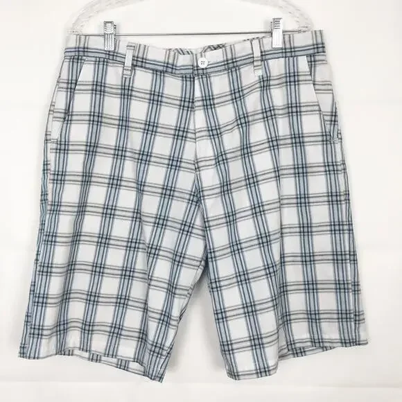 Burnside Men's Plaid Shorts Size 34 Casual Beachy