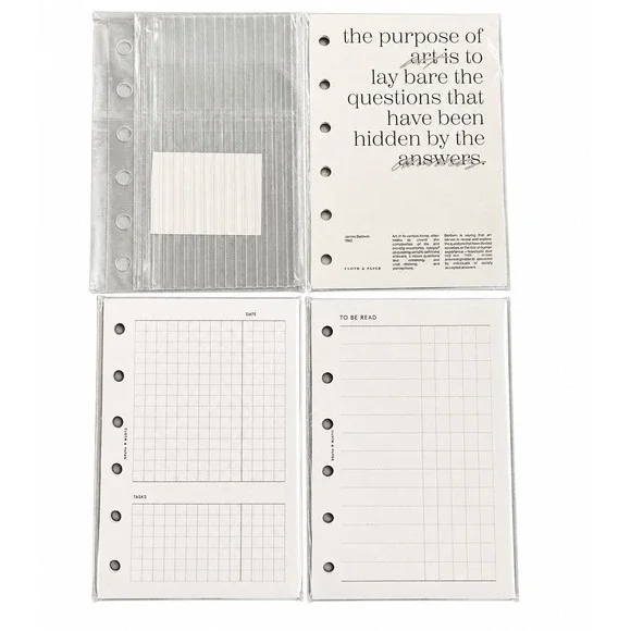 Cloth & Paper (C&P)‎ Fluted Dashboard Pocket Planner Insert Bundle