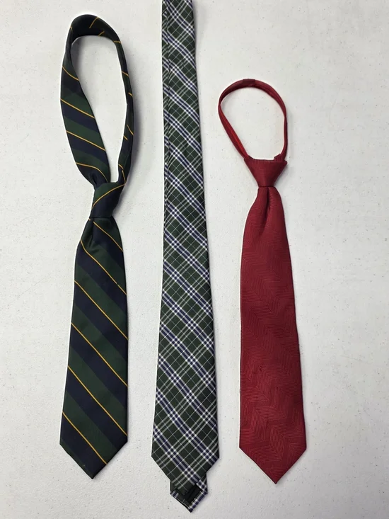 The Children's Place Boys' Tie Set - Green Stripe, Green Plaid & Red