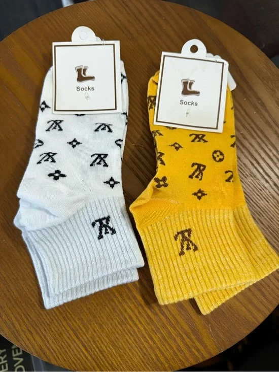 FashionCrew Socks - White & Yellow