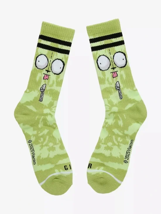 Invader Zim GIR Varsity Crew Socks‎ Hot Topic