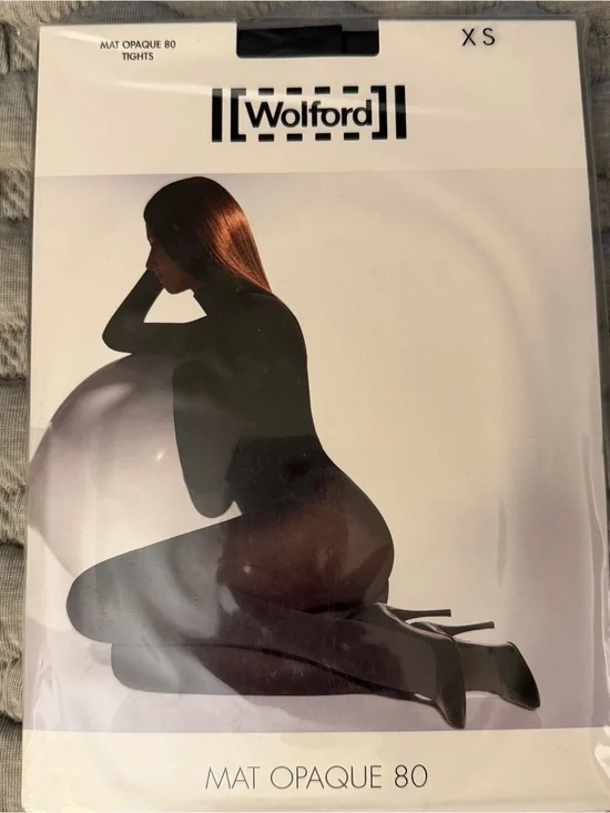 Wolford Mat Opaque 80 Tights Dark Grey (anthracite) Sz XS NWT
