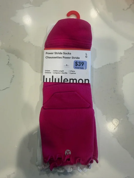 lululemon athletica power stride Socks - with lettuce edge