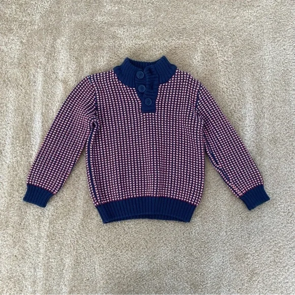 Lupilu Little Boys Red & Blue Sweater Size 2-4Y