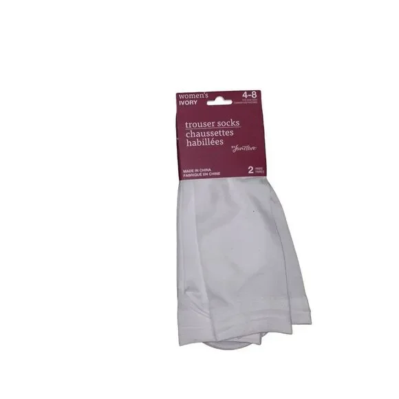 New With Tags‎ women Junction 2 pairs Trouser Socks size 4-8 ivory color