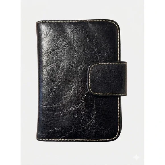 Black Faux‎ Leather Pocket Planner Organizer Address Book Spiral Bound Tabbed 08