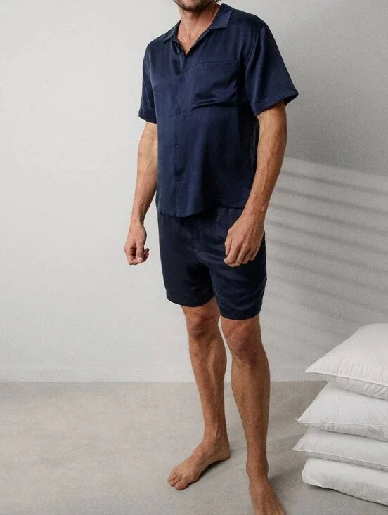 Lunya Men's Navy Relaxed Pajama Set