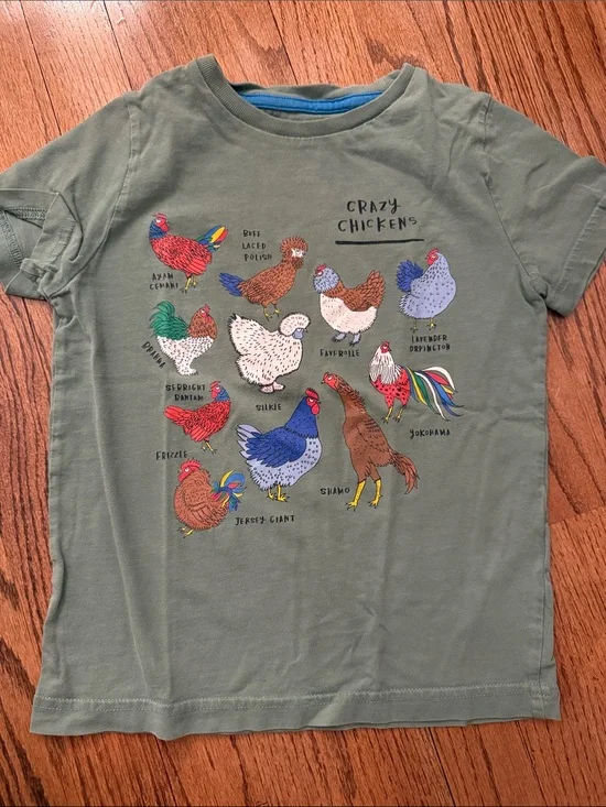 Mini Boden chicken shirt - boys 6/7