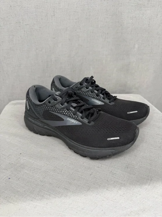 Brooks Womens 10 2AGhost 14 Sneaker Shoes Black Road Running Comfort Walking Gym