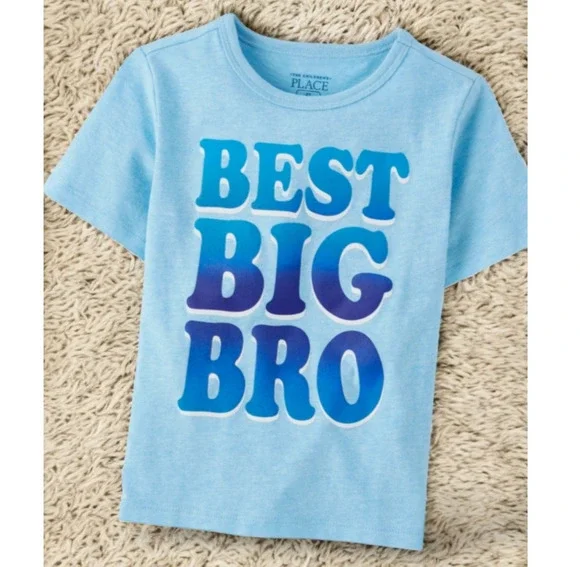 CHILDREN'S PLACE Blue Best Big Bro Short Sleeve T-Shirt NEW Boys Size 4T