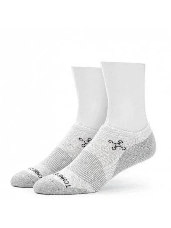 Tommy Copper Compression Socks Womens White No Show Large Stretch Cushioned Zinc