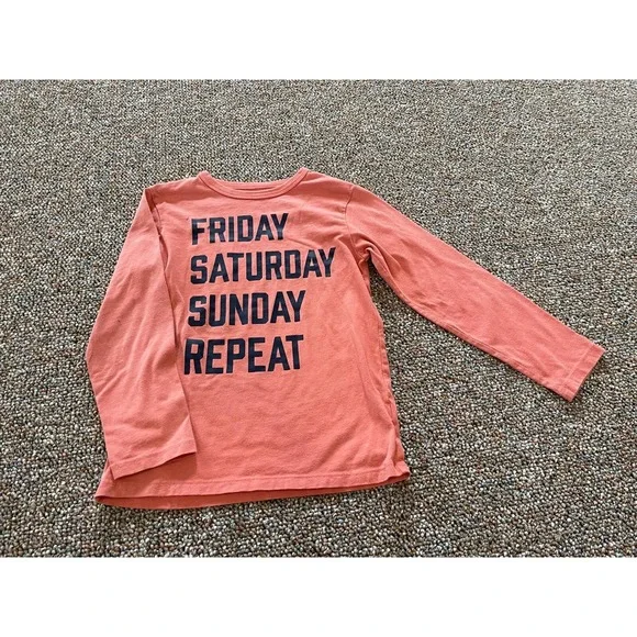 The Children's Place‎ Boys Friday Saturday Sunday Repeat Long-Sleeved Top 5-6
