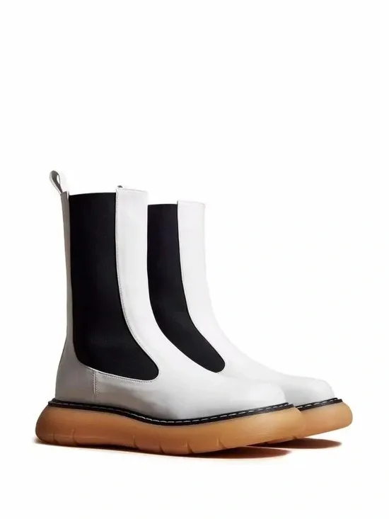KHAITE leather blend Bleecker ankle boots size 39