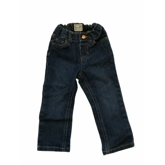 The Childrens Place Skinny Jeans Girls 18-24M‎ Dark Wash Stretch Denim Casual