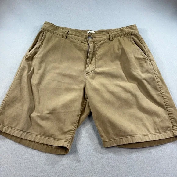 Flint and Tinder 365 Chino Shorts Mens 34 Tan Khaki Cotton Stretch FLAW
