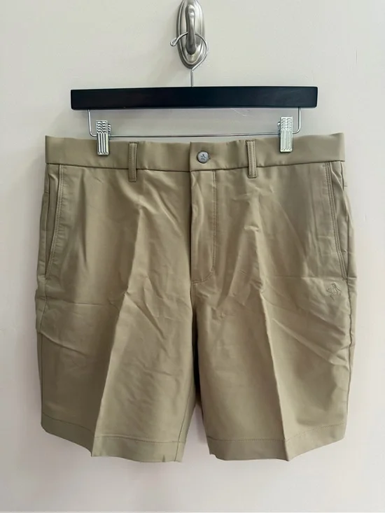 Original Penguin Flat-Front Performance Shorts - Khaki