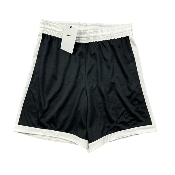 Nike Mens Medium Black White Dri-FIT Team Basketball Shorts Athletic Sportswear