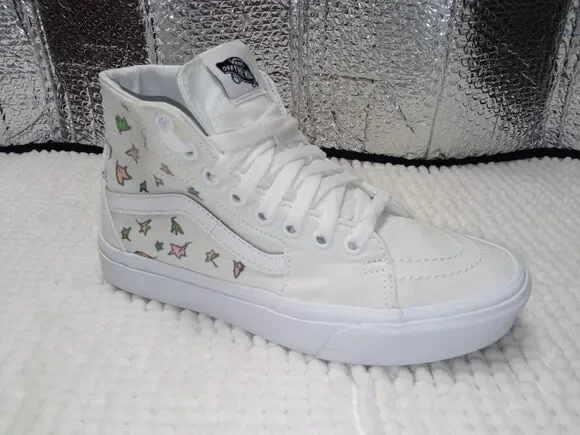 VANS Sk8-Hi Tapered High Top White Women Canvas Sneakers Skate Size M 5.5 W 7