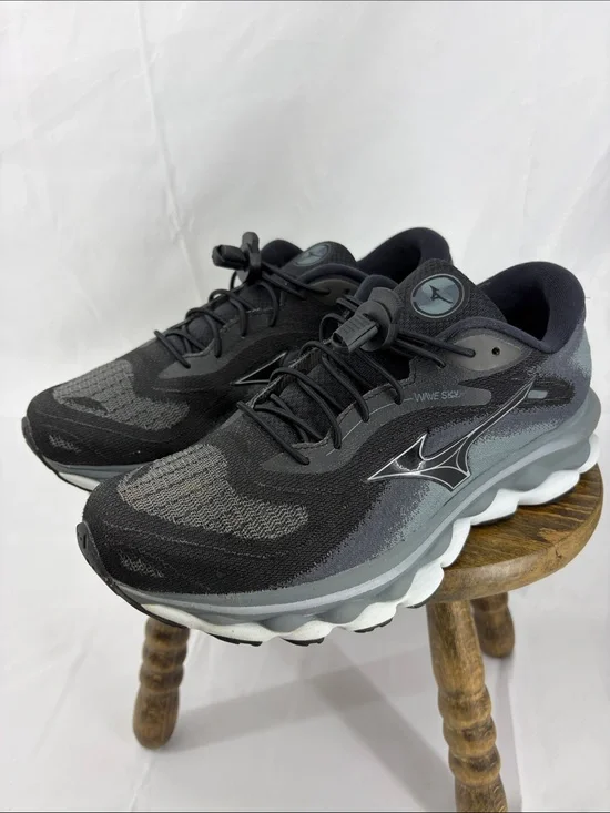 Mizuno Wave Sky 7 Womens Running Shoes w/ Cinch Laces, sz 9