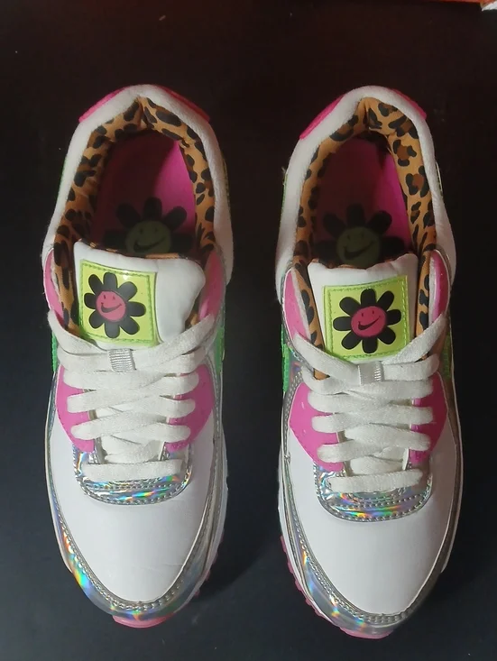 Nike Air Max '90 LX 'Daisy Leopard Iridescent' Womens Size-7 ,LIKE NEW!