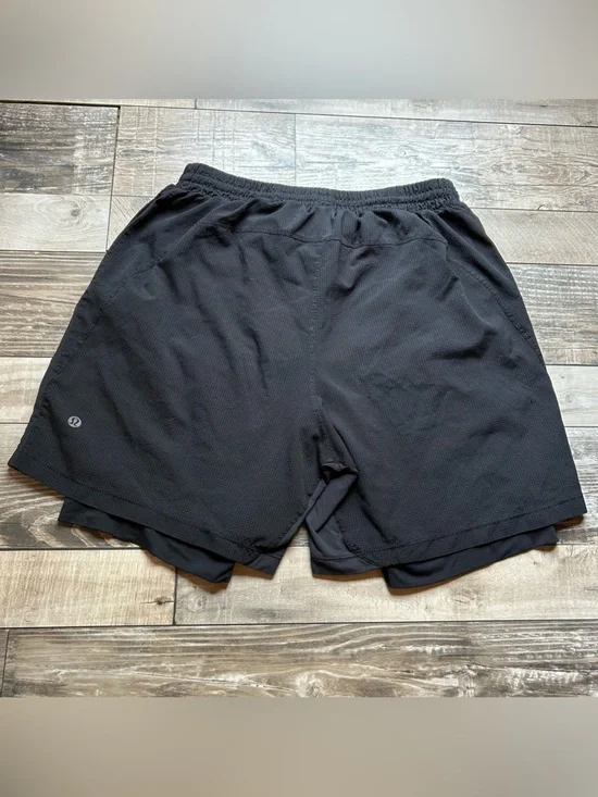 lululemon athletica Men’s Black Athletic Running Shorts
