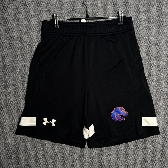 Boise State Broncos Under Armour Shorts Athletic Loose Fit Black Mens Size Small