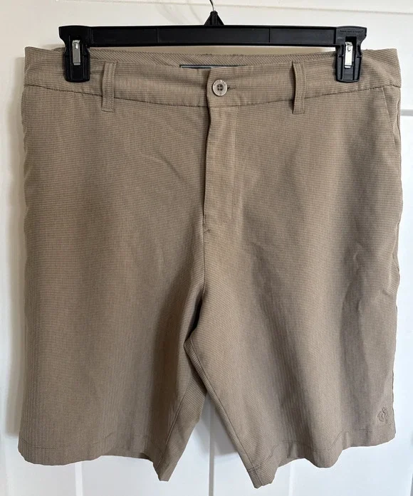 Hang Ten Men’s Tan Stretch Flat Front Chino Shorts 10