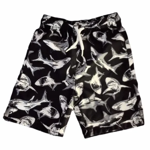 Children's Place Sport Shark Swim Trunks Bathing Suit sz 4T Boy Swimwear