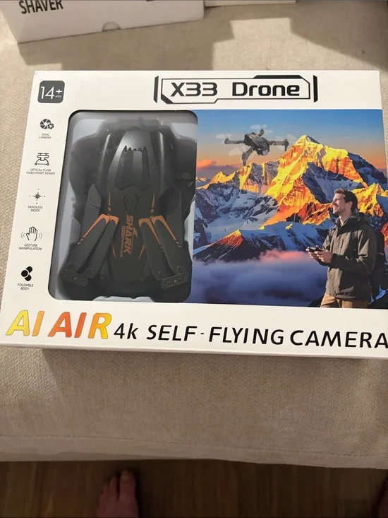 AI Air 4K Self-Flying Camera – Black/Orange