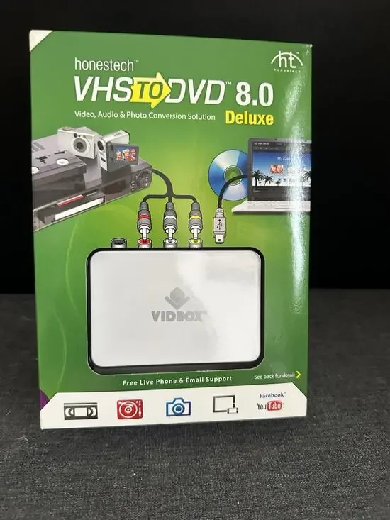 NEW Sealed Honestech VHS to DVD 8.0 Deluxe VIDBOX Video Conversion Kit